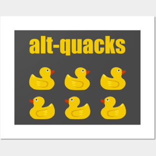 Alternative Alt Facts (Quacks) Rubber Duckie Posters and Art